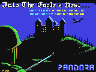 Into The Eagle's Nest title screen for Commodore 64